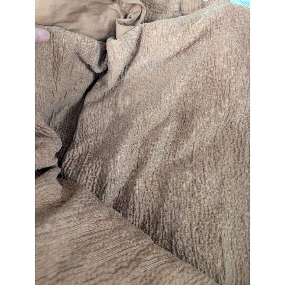 West Elm full/Queen duvet brown